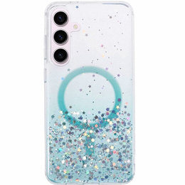 Puzdro pre Samsung Galaxy S24, Glittery, pre MagSafe, zelený