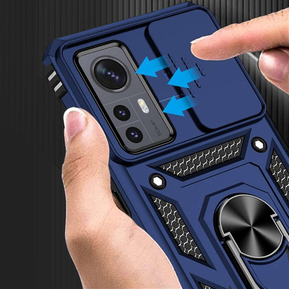 Obal na mobil pre Xiaomi 12 / 12X, CamShield Slide, modré