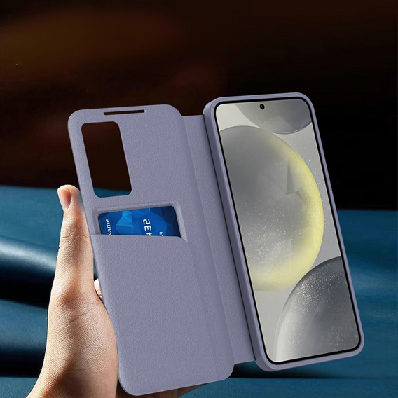 Flipové puzdro pre Samsung Galaxy A56 5G, Smart View Wallet, fialové