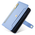 Klapkové puzdro pre Motorola Moto G84 5G, Wallet Zipper Pocket, modré