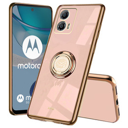 Obal na mobil pre Motorola Moto G53 5G, Electro Ring, ružové rose gold
