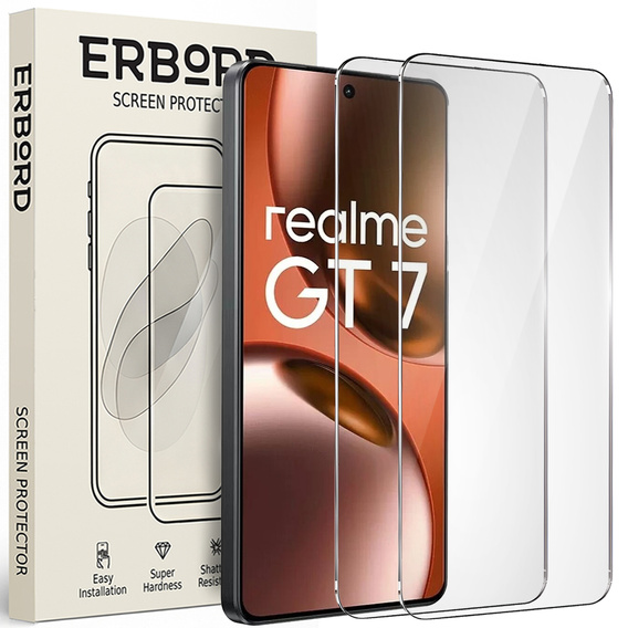 2x tvrdené sklo pre Samsung Galaxy A15 4G / A15 5G / M15, ERBORD 9H Hard Glass na displeji