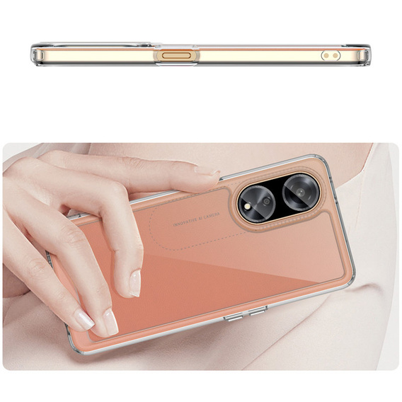 Obal na mobil pre Oppo A98 5G, Fusion Hybrid, priehľadné