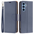 Klapkové puzdro pre Samsung Galaxy A54 5G, Wallet Litchi Magnet, tmavomodré