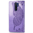 Klapkové puzdro pre Xiaomi Redmi 9, Butterfly, fialové