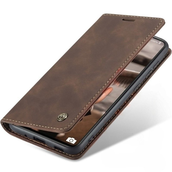 CASEME puzdro pre Samsung Galaxy S20 FE, Leather Wallet Case, hnedé