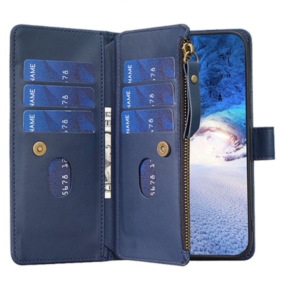 Klapkové puzdro pre Samsung Galaxy A54 5G, Wallet Zipper Pocket, čierne