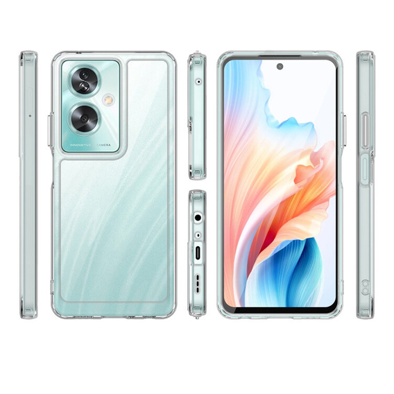 Obal na mobil pre Oppo A79 5G, Fusion Hybrid, priehľadné
