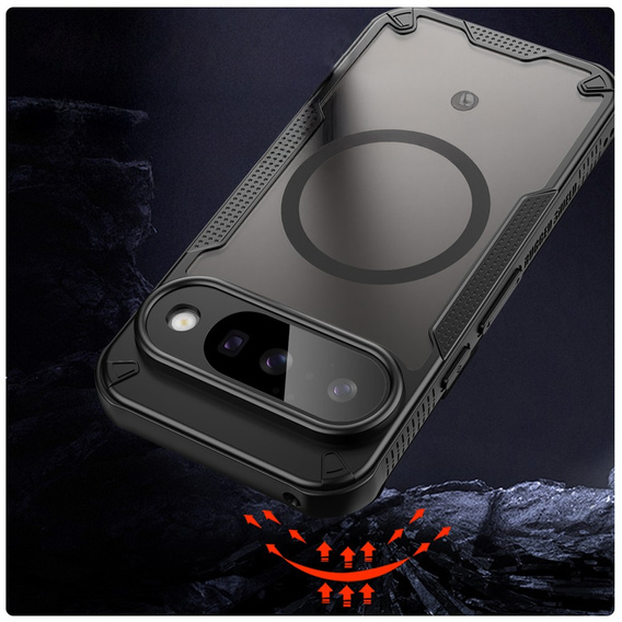 Pancierované puzdro pre Google Pixel 10 Pro XL, pre MagSafe, matné, čierne