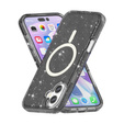 Puzdro pre iPhone 17, pre MagSafe, trblietavé, priesvitné čierne