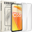 2x tvrdené sklo pre Realme C55, ERBORD 9H Hard Glass na displeji