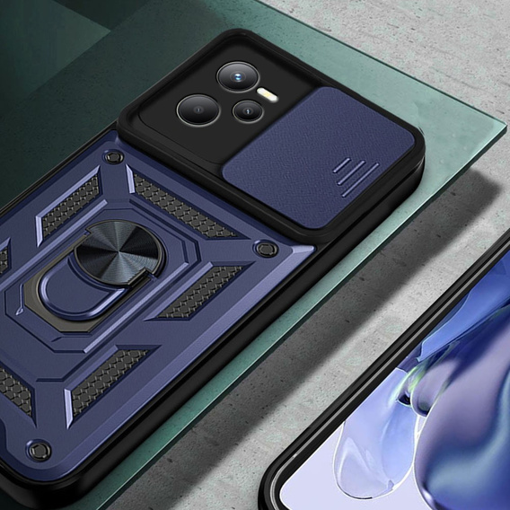 Obal na mobil pre Realme C35, CamShield Slide, modré