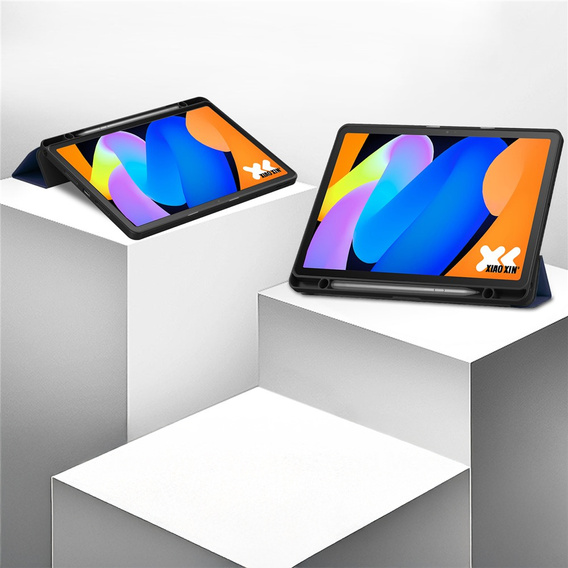 Puzdro pre Lenovo Idea Tab 11" 2025 TB336FU TB336ZU, stojan, Smartcase s držiakom stylusu, tmavomodré