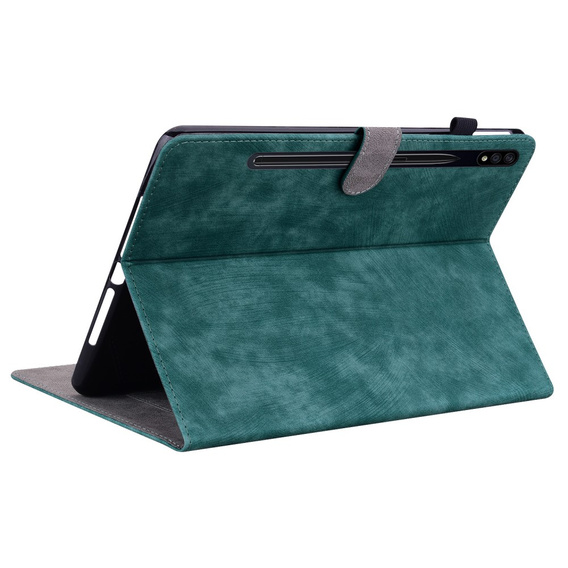 Obal na mobil pre Samsung Galaxy Tab S9, Wallet Pen Slot, zelený