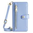 Klapkové puzdro pre iPhone 14 Pro Max, Wallet Zipper Pocket, modré