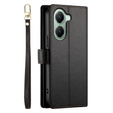 Klapkové puzdro pre Xiaomi Poco X7 Pro 5G, Wallet Zipper Pocket, čierne