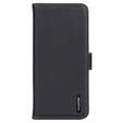 KHAZNEH RFID puzdro pre OnePlus 12R, Litchi Texture, čierne