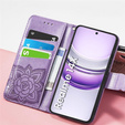 Klapkové puzdro pre Realme 14X / Realme C75, Butterfly, fialové