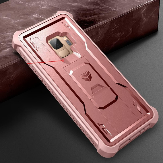 Obrnené puzdro pre Samsung Galaxy S9, Dexnor Full Body, ružové