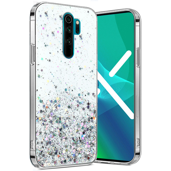 Obal na mobil pre Xiaomi Redmi Note 8 Pro, Glittery, priehľadné