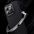 Puzdro BENKS Kevlar pre iPhone 15 Pro Max, pre MagSafe, Carbon Fiber, čierne