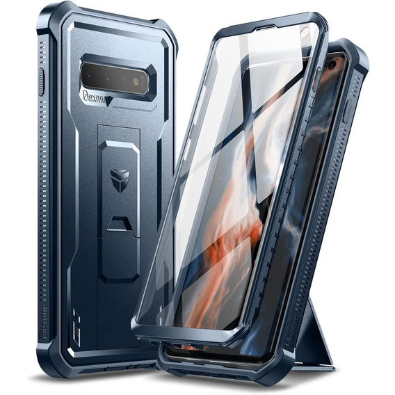Obrnené puzdro pre Samsung Galaxy S10, Dexnor Full Body, modré
