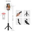 Selfie tyč Coco P-04 s funkciou statívu a diaľkovým ovládaním Bluetooth, pre smartfóny so šírkou od 6,5 cm do 9,5 cm