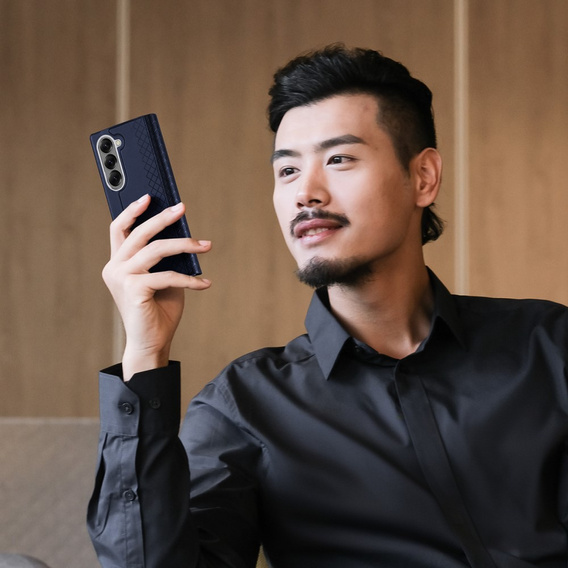 Puzdro Dux Ducis pre Samsung Galaxy Z Fold7 5G, Bril, modré