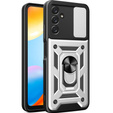 Obal na mobil pre Samsung Galaxy A14 4G/5G, CamShield Slide, strieborné