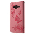 Klapkové puzdro pre Samsung Galaxy J3 2016, Butterfly, ružové