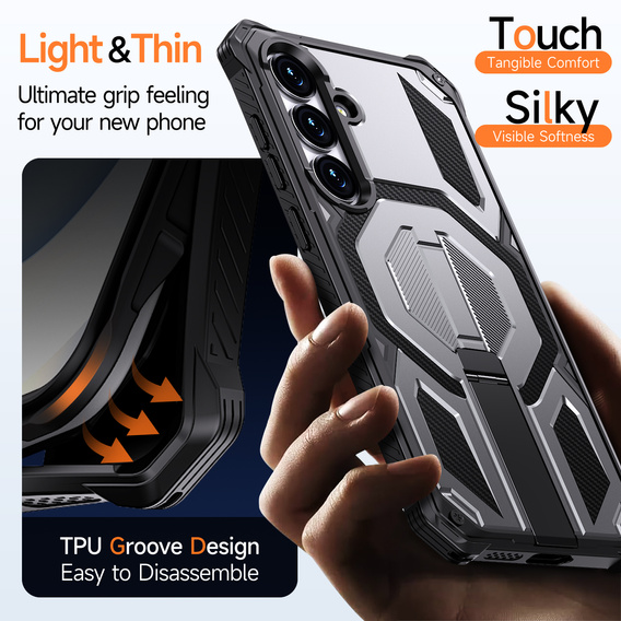 Ochranné puzdro kompatibilné s MagSafe so stojanom pre Samsung Galaxy S25 FE