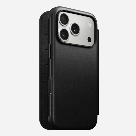 Puzdro Nomad pre iPhone 17 Pro, Modern Leather Folio, čierne