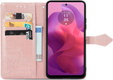 Klapkové puzdro pre Motorola Moto E14, Mandala, ružové
