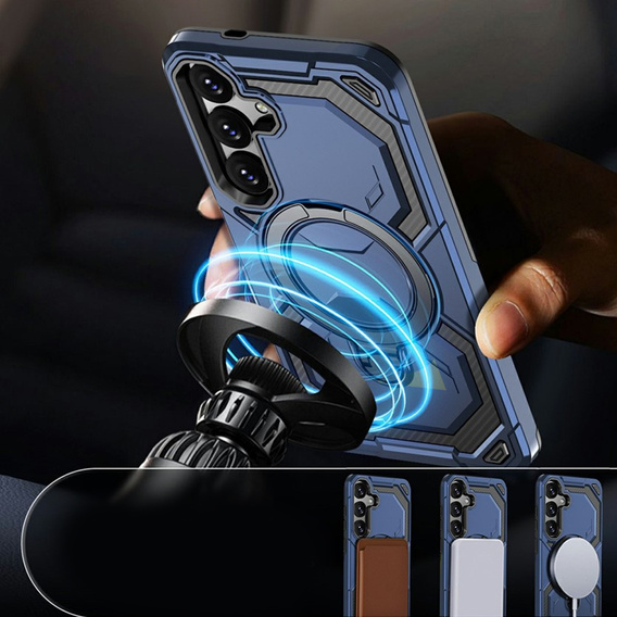 Magnetické puzdro s podstavcom pre Samsung Galaxy A57 5G, modré