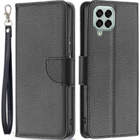 Klapkové puzdro pre Samsung Galaxy M33 5G, Wallet Litchi Magnet, čierne