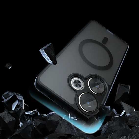 Puzdro pre Xiaomi Redmi 13 4G, pre MagSafe, ERBORD Matt Case, čierny + sklo na displej