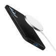 Puzdro Spigen pre Samsung Galaxy S25, Thin Fit Mag, čierne + tvrdené sklo 9H