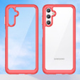 Obal na mobil pre Samsung Galaxy A14 4G/5G, Fusion Hybrid, transparentné / červené