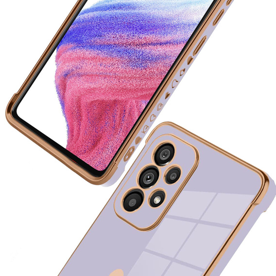 Obal na mobil pre Samsung Galaxy A53 5G, Electro heart, fialové