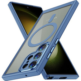 Puzdro pre Samsung Galaxy S23 Ultra, ERBORD Impact Guard, MagSafe, modré