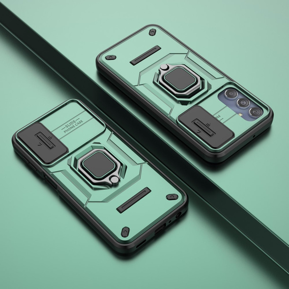 Puzdro pre Samsung Galaxy M34, KickStand Camera Lens, zelený