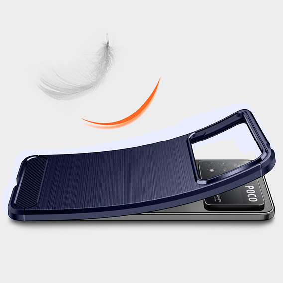 Obal na mobil pre Xiaomi Poco X4 Pro 5G, Carbon, modré