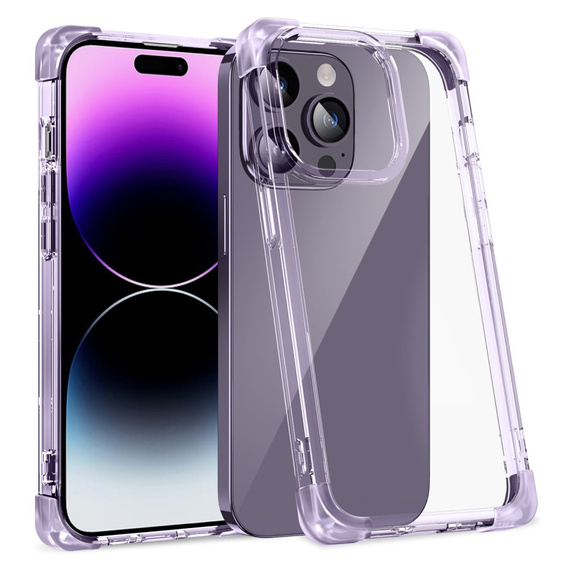 Puzdro pre iPhone 14 Pro Max, ERBORD CornerShield, fialové