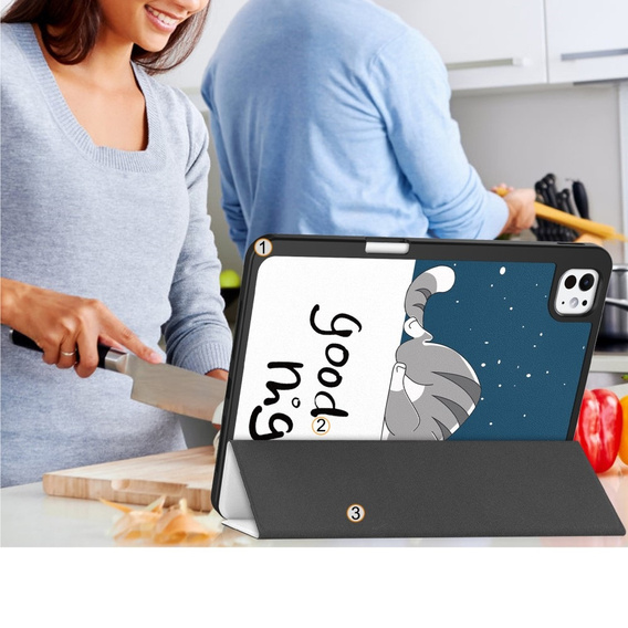 Puzdro pre iPad Pro 11 2024, Smartcase, sleeping cat