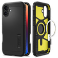 Puzdro Spigen pre iPhone 16 Plus, Tough Armor Mag MagSafe, čierne + tvrdené sklo 9H
