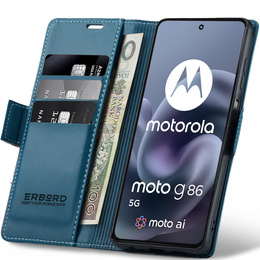 ERBORD Lesklá peňaženka Litchi s chlopňou pre Motorola Moto G86 5G / G86 Power 5G