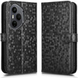 Flipové puzdro pre Honor 400 Pro 5G, Wallet Rhombus, čierne
