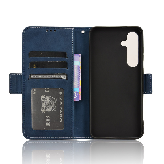 Klapkové puzdro pre Samsung Galaxy S25 FE, Card Slot, tmavomodré