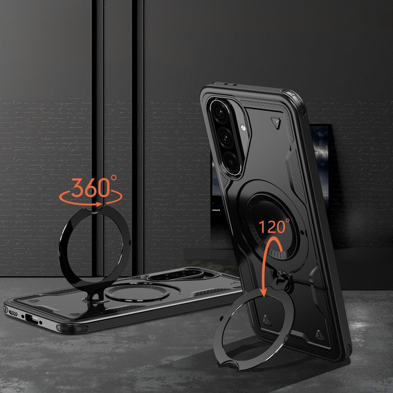 Puzdro pre Samsung Galaxy A56, Military MagSafe, čierne