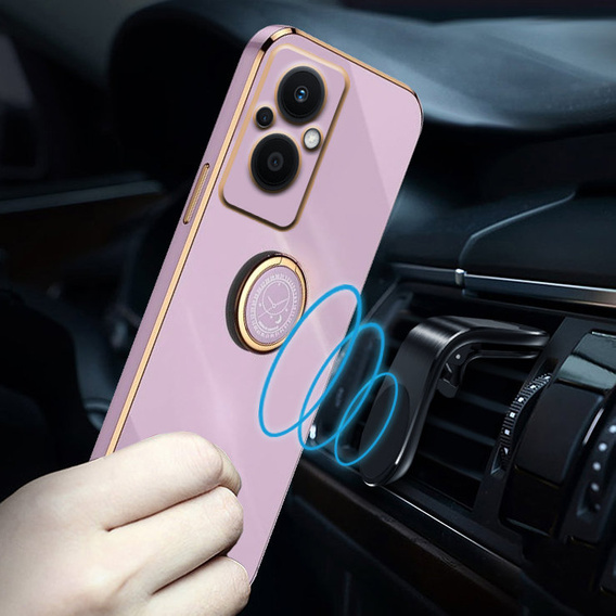 Obal na mobil pre Oppo Reno7 Lite, Electro Ring, fialové